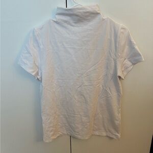 Madewell White Short Sleeve Turtleneck Tee